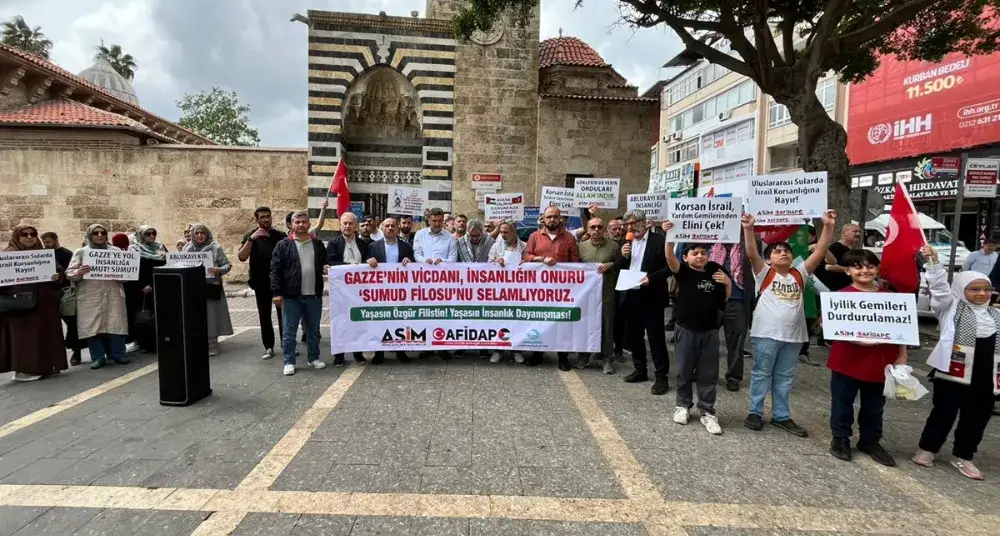 Adana'da STK'lardan İsrail'e 'Sumud filosu' tepkisi